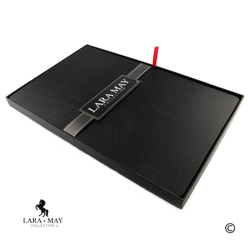 Large Jet Black Recycled Leather Placemats