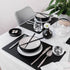 Large Jet Black Recycled Leather Placemats