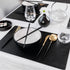 Large Jet Black Recycled Leather Placemats