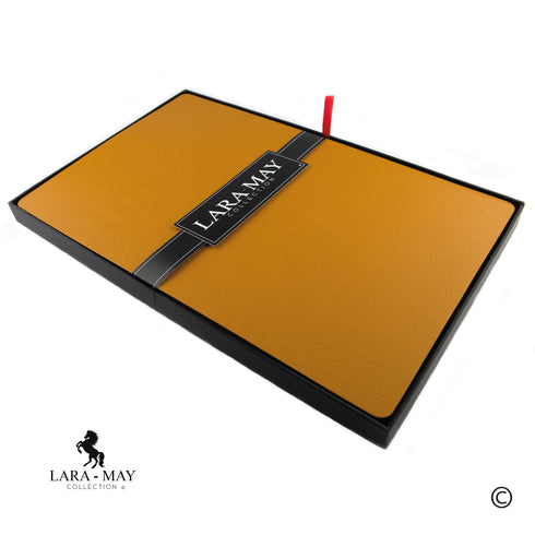 Large Mustard Yellow Recycled Leather Placemats