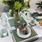 Olive Green Recycled Leather Placemats and Coasters