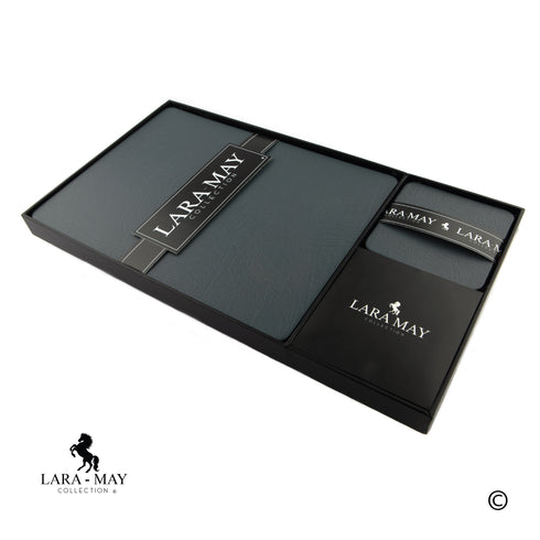 Slate Grey Recycled Leather Placemats and Coasters