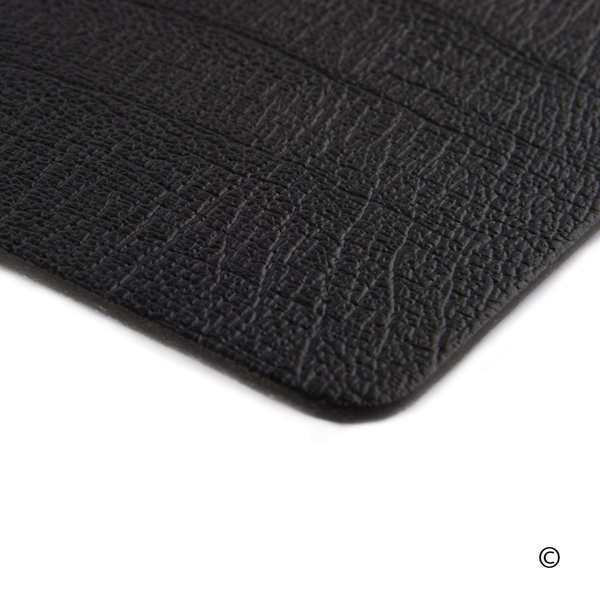 Jet Black Recycled Leather Placemats & Coaster Sets LaraMay Collection