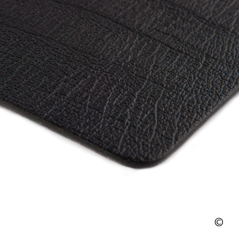 Jet Black Recycled Leather Placemats and Coasters