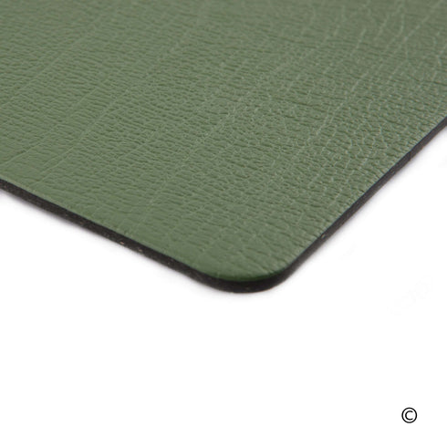 Olive Green Recycled Leather Placemats and Coasters