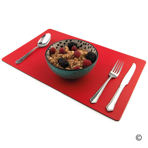Large London Red Recycled Leather Placemats