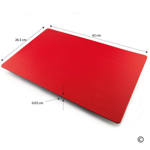 Large London Red Recycled Leather Placemats