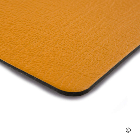 Mustard Yellow Recycled Leather Placemats and Coasters