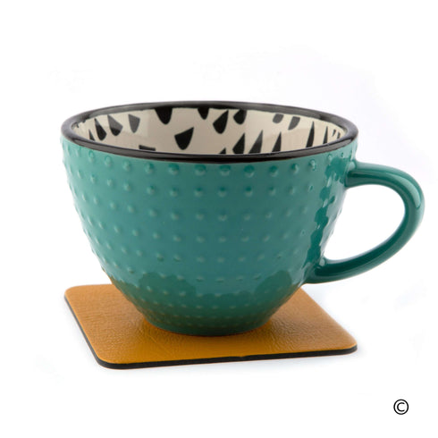 Mustard Yellow Recycled Leather Placemats and Coasters