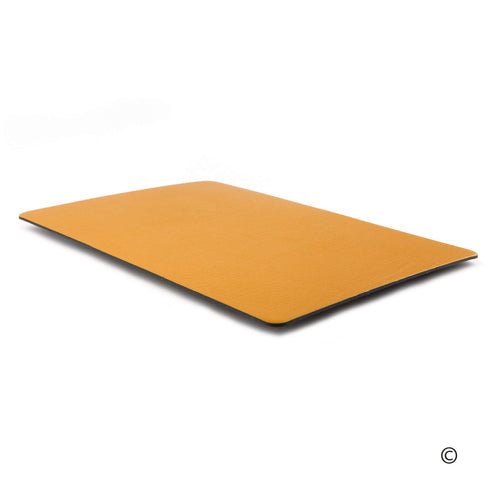 Mustard Yellow Recycled Leather Placemats and Coasters